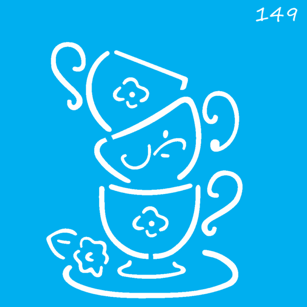 Stencil Opa 10x10 Xícaras