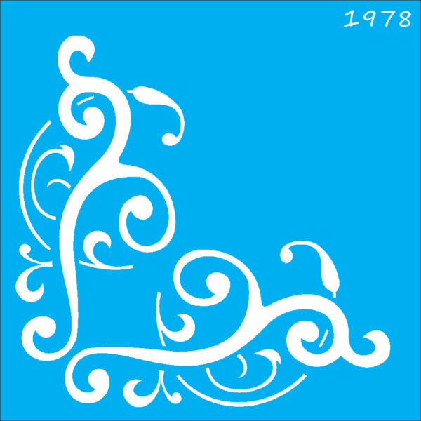 Stencil Opa 10x10 Cantoneira Curva II