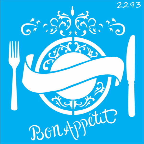 Stencil Opa 30.5x30.5 Bon Appetit