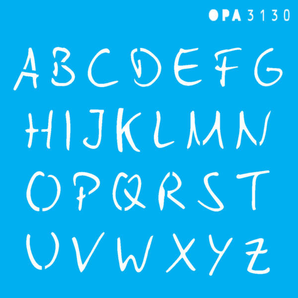 Stencil Opa 10x10 Alfabeto Micro Maiúsculo 15mm