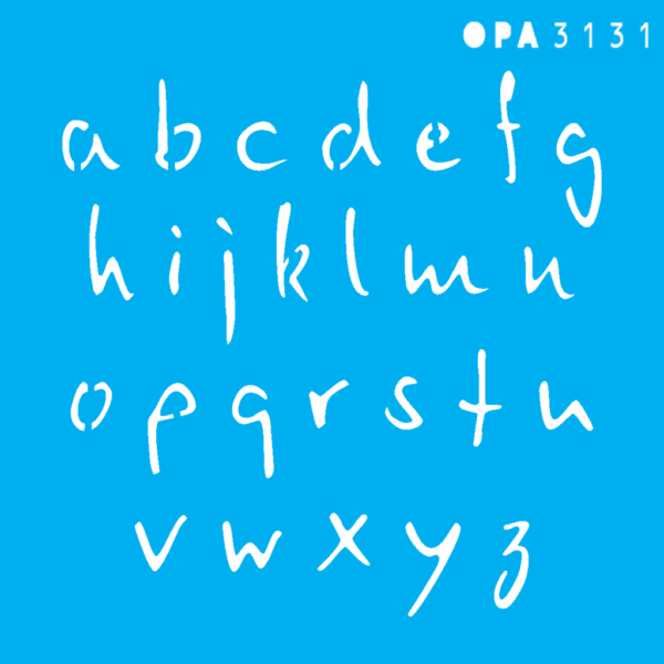 Stencil Opa 10x10 Alfabeto Micro Minúsculo 15mm