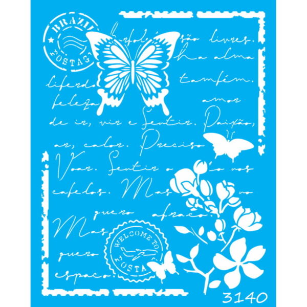 Stencil Opa 20X25 Borboleta