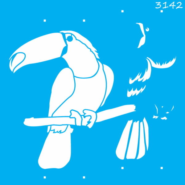 Stencil Opa 30.5x30.5 Animais Tucano