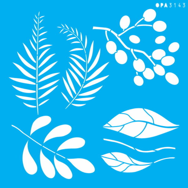 Stencil Opa 30.5x30.5 Orgânico Folhas Diversas