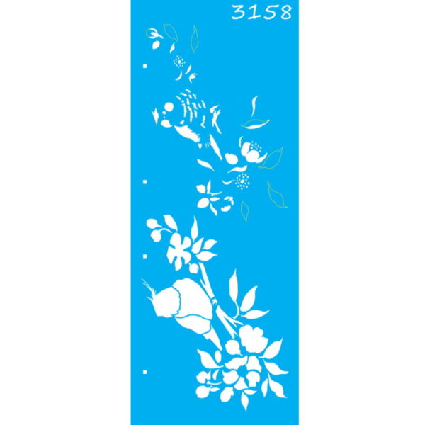 Stencil Opa 17x42 Animais Cerejeiras