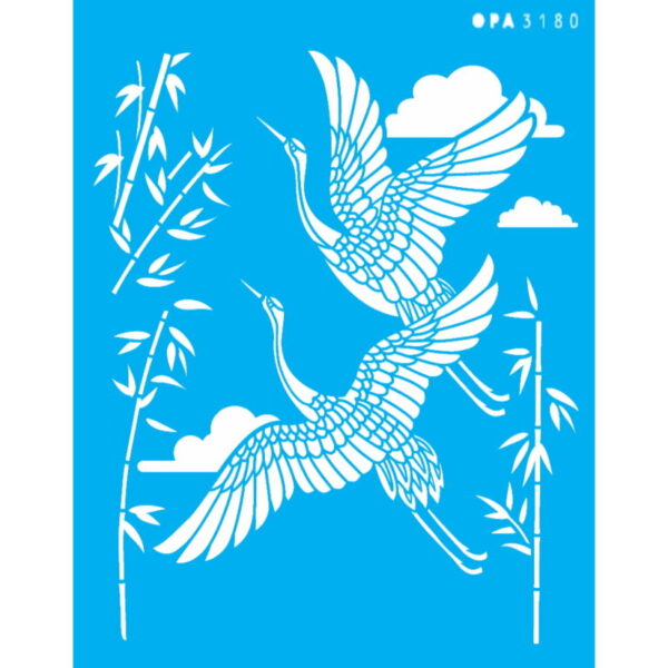 Stencil Opa 20X25 Oriental Tsuru