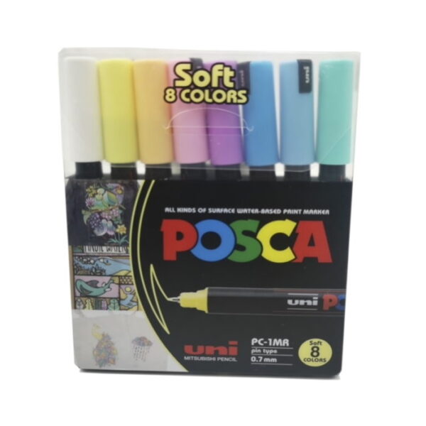 Carteira c/ 8 Marcadores Posca PC1MR Sortidos