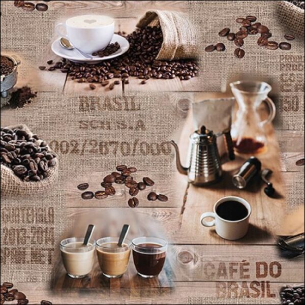 Guardanapo Brasil Coffee 33x33