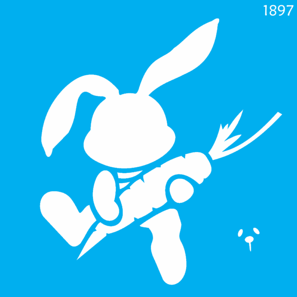 Stencil Opa 14x14 Coelho Cenoura