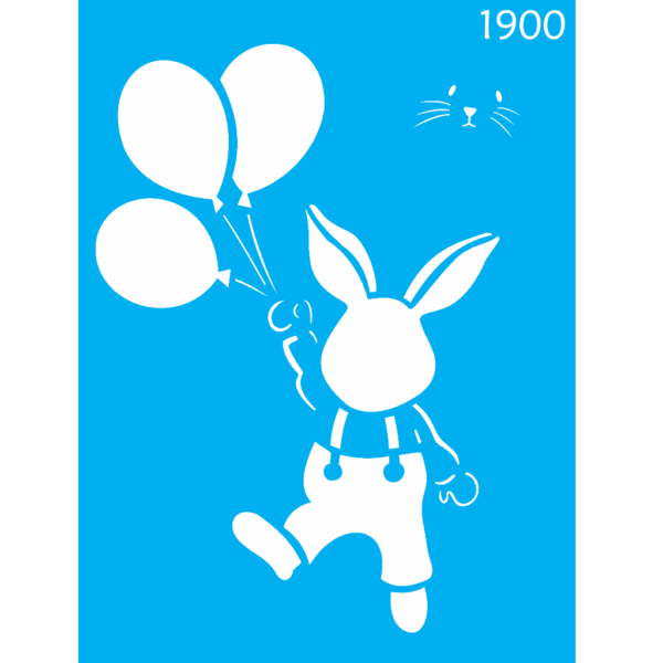 Stencil Opa 15x20 Coelho Balão