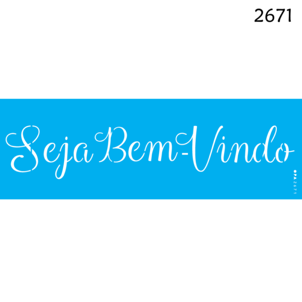 Stencil Opa 10x30  Seja Bem-Vindo