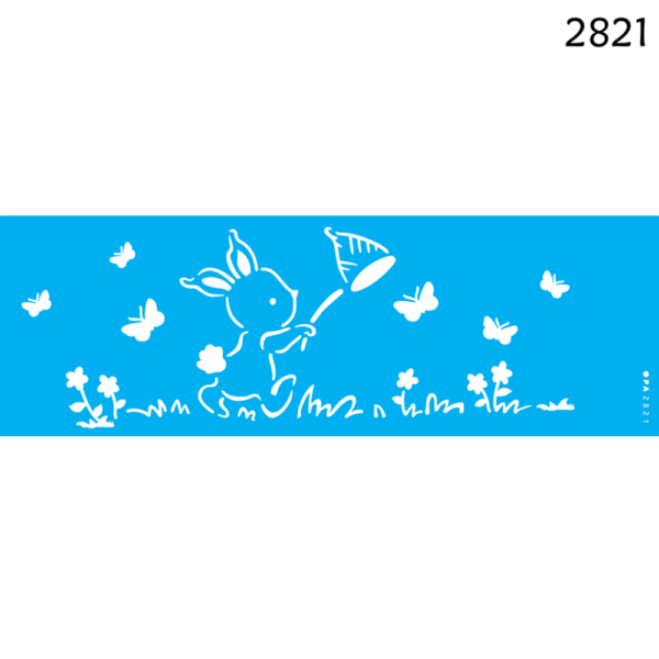 Stencil Opa 10x30 Coelho e Borboletas I