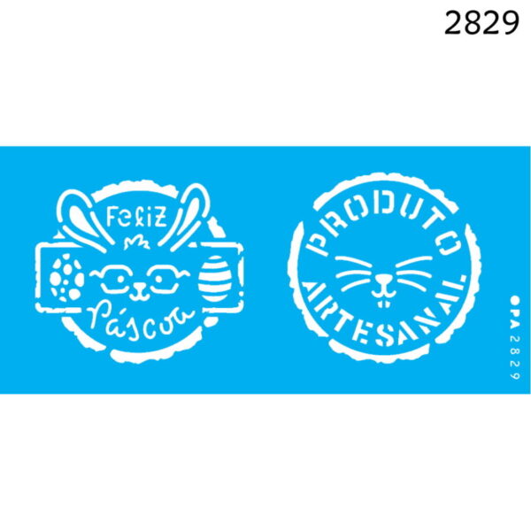 Stencil Opa 7x15 Selo Páscoa I