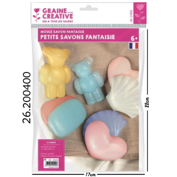 Molde Graine Creative p/ Sabão 4 Formas ~60mm