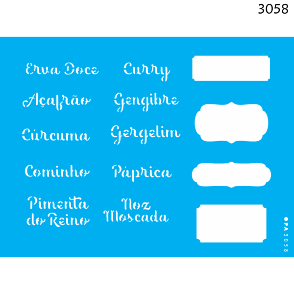 Stencil Opa 15x20  Tag Temperos II