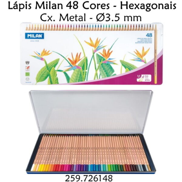 Lápis Cor Milan - 48 Cores