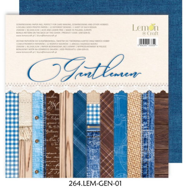 Bloco Scrapbook Gentlemen Set 30x30