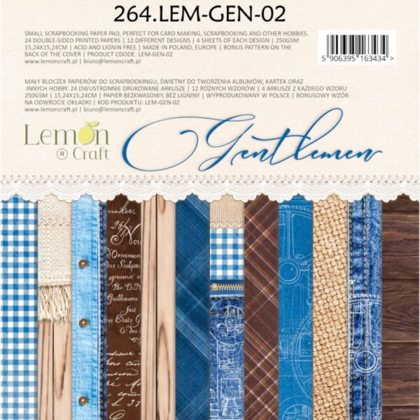 Bloco Scrapbook Gentlemen Pad 15x15