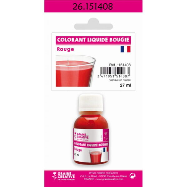 Corante Líquido Vermelho p/ Vela 27ml