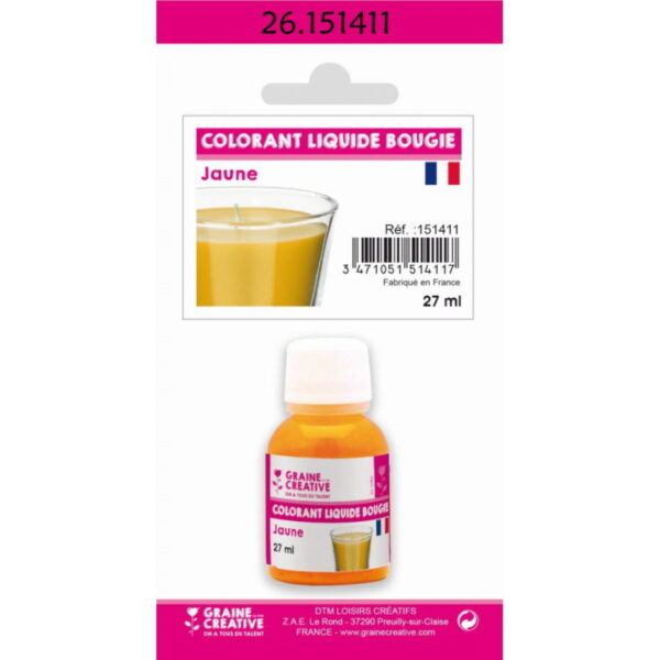 Corante Líquido Amarelo p/ Vela 27ml