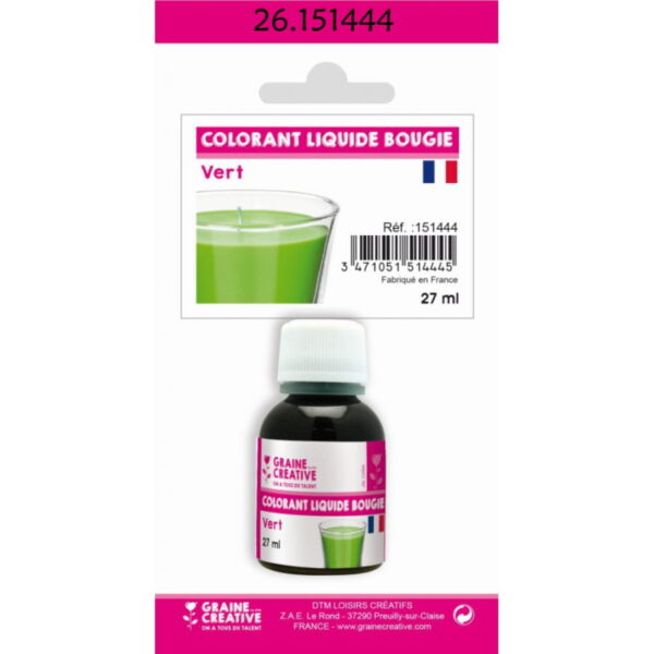 Corante Líquido Verde p/ Vela 27ml