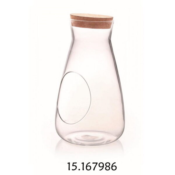 Garrafa Cônica c/ Rolha 220↕ x 120ø mm