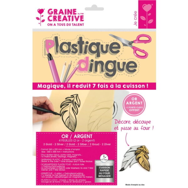 Plástico Mágico 2 Ouro / 2 Prata 4 Folhas 200x260 mm