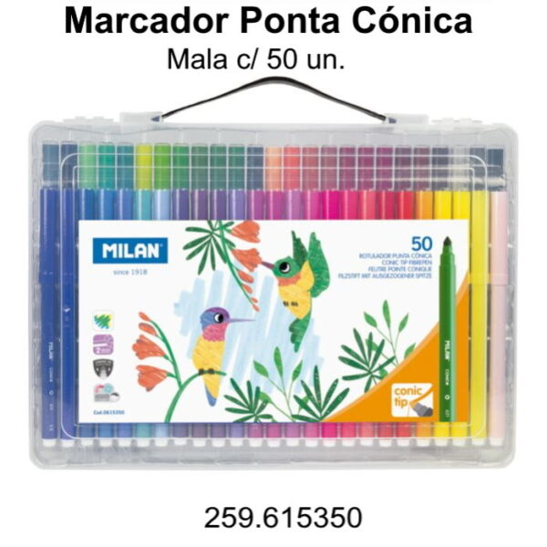 Marcador Ponta Cónica 50un.