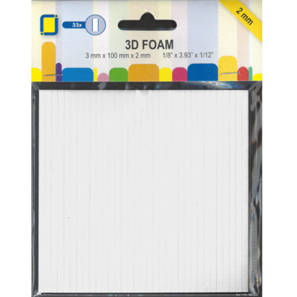 Tiras Dupla Face Foam 3D 3x100x2mm