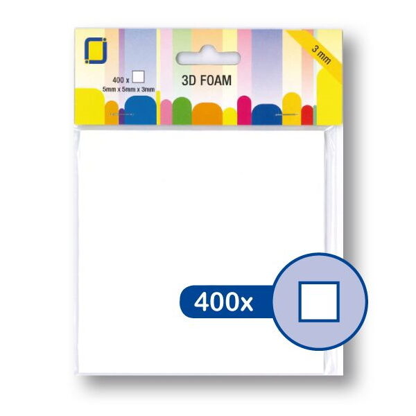 Quadrados Dupla Face 3D 5x5x3mm