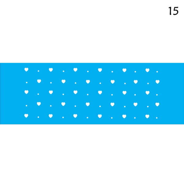 Stencil Opa 10x30 Corações