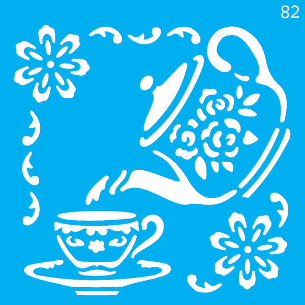 Stencil Opa 10x10 Cantoneira Chá