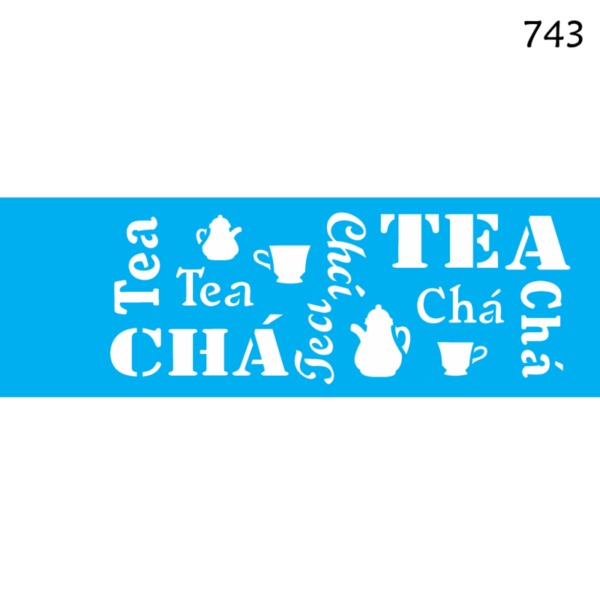 Stencil Opa 10x30 Estampa Chá