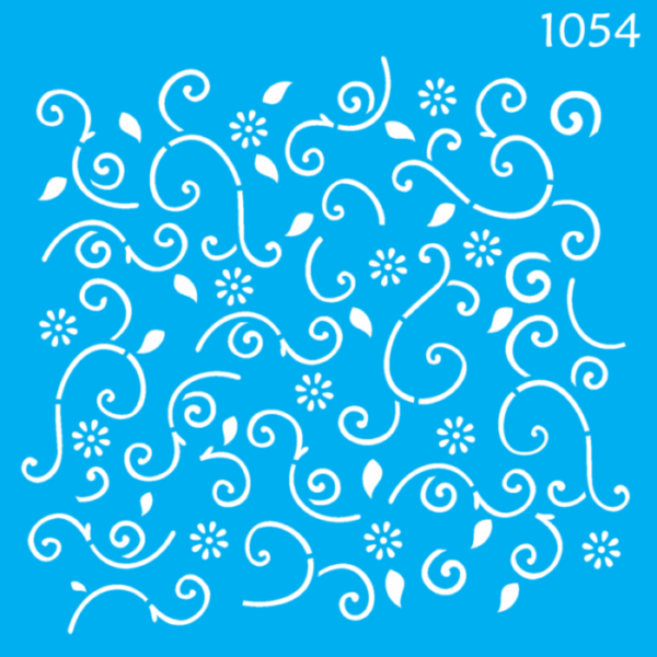 Stencil Opa 14x14 Flor Folha