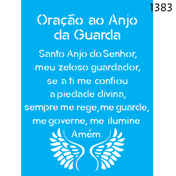 Stencil Opa 15x20  Oração ao Anjo