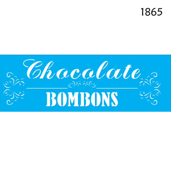 Stencil Opa 10x30  Palavras Chocolate