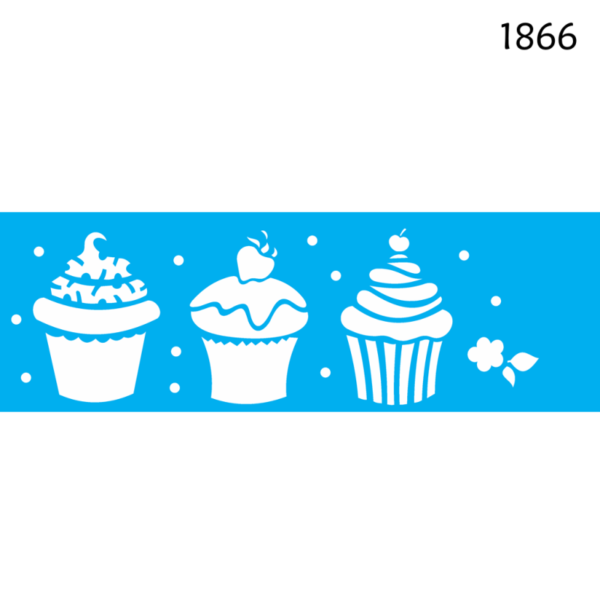 Stencil Opa 10x30 Doces Cupcakes