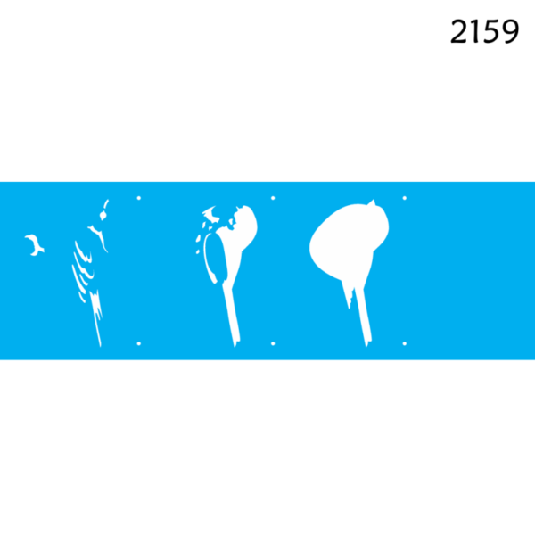 Stencil Opa 10x30 Pássaro III