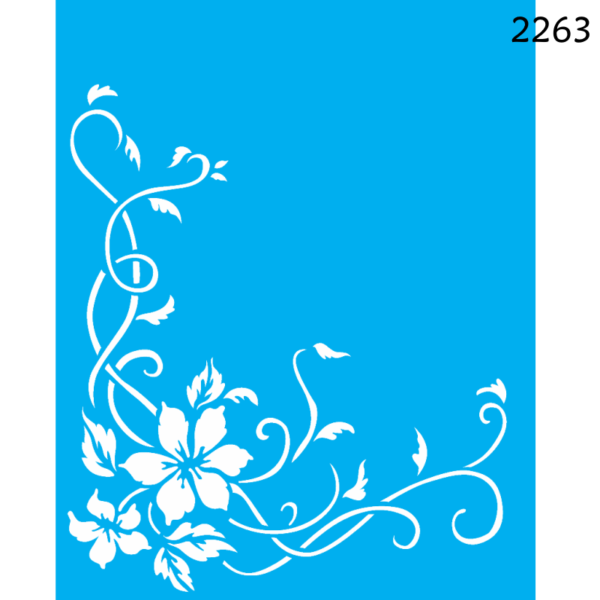 Stencil Opa 20X25 Flor e Ramos