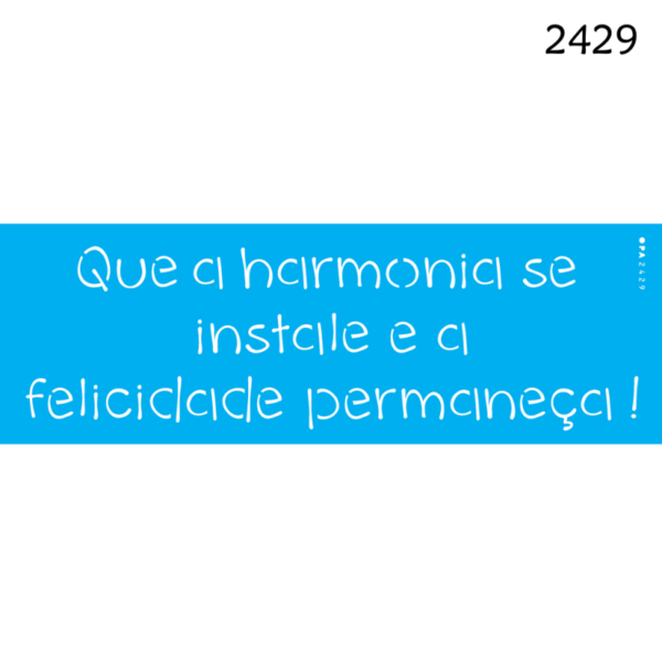 Stencil Opa 10x30  Que a Harmonia se Instale