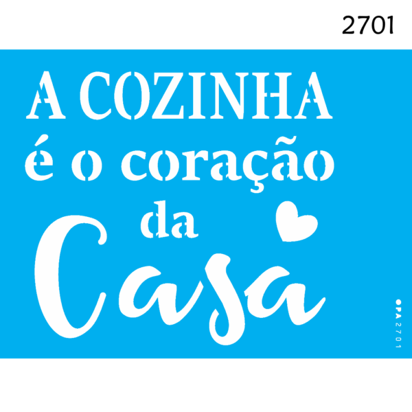 Stencil Opa 15x20 Cozinha é o Coração