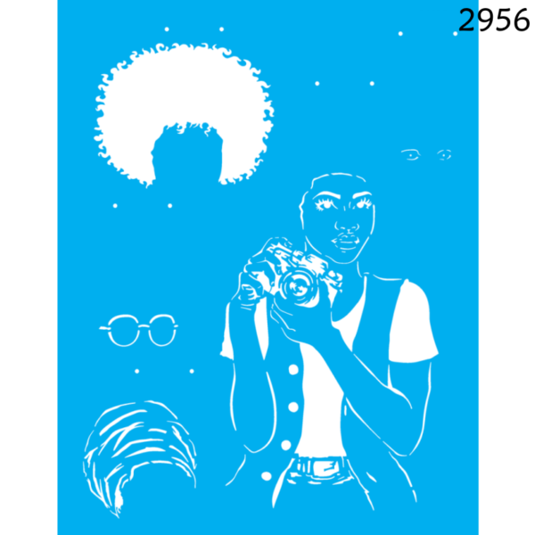 Stencil Opa 20X25 Afro Mulher