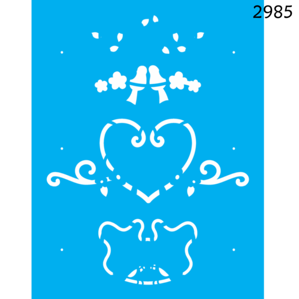 Stencil Opa 20X25 Pássaros Love