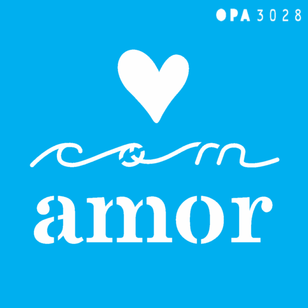 Stencil Opa 10x10 Com Amor