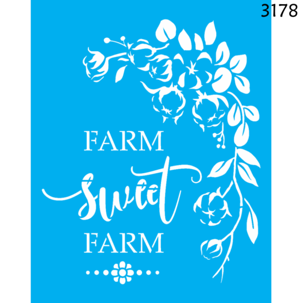 Stencil Opa 20X25 Farm Sweet Farm