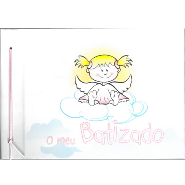 Álbum O Meu Batizado 30x21 Rosa