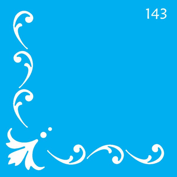 Stencil Opa 10x10 Cantoneira Hibisco