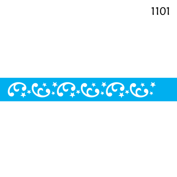 Stencil Opa 4x30 Simples Arabescos Estrelas