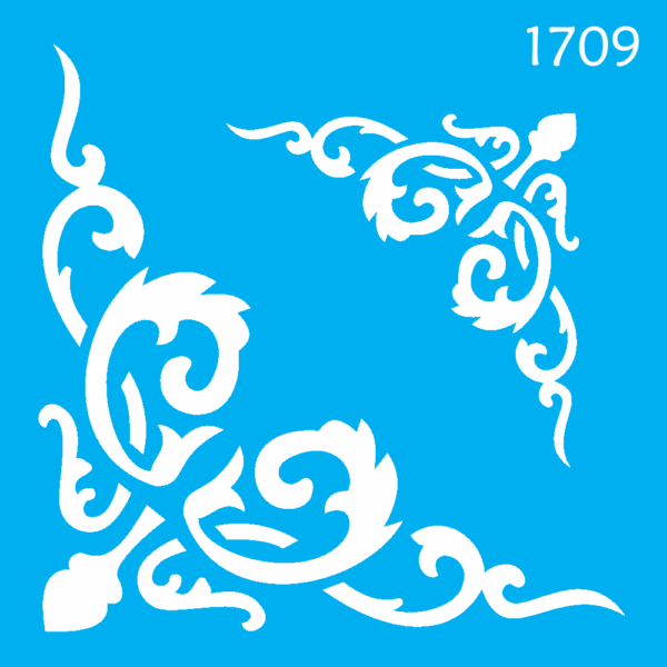 Stencil Opa 10x10 Cantoneira Arabesco III