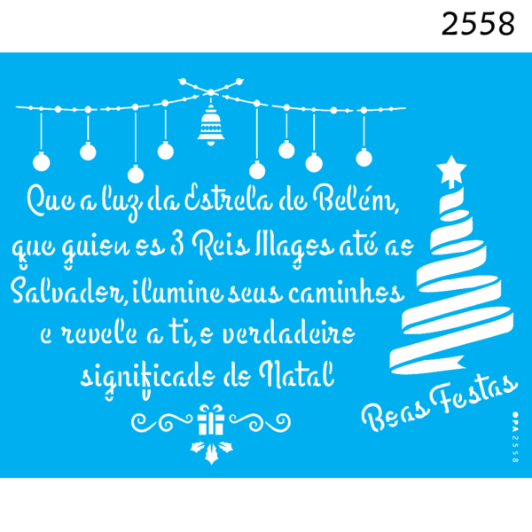 Stencil Opa 20X25 Poema Mensagem Natalina